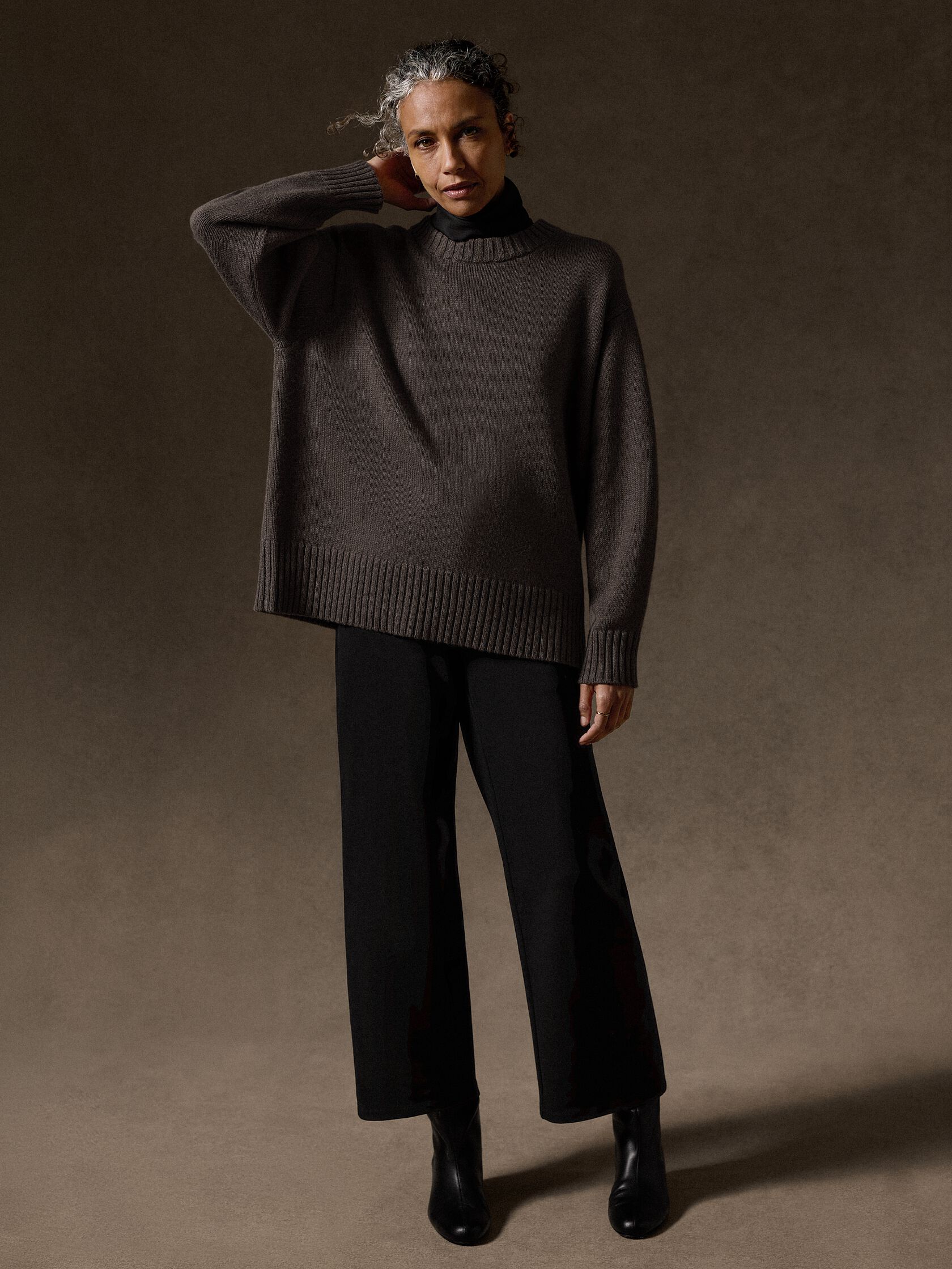 Washable Flex Ponte Wide-Leg Pant