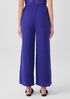Woven Plissé Wide-Leg Pant