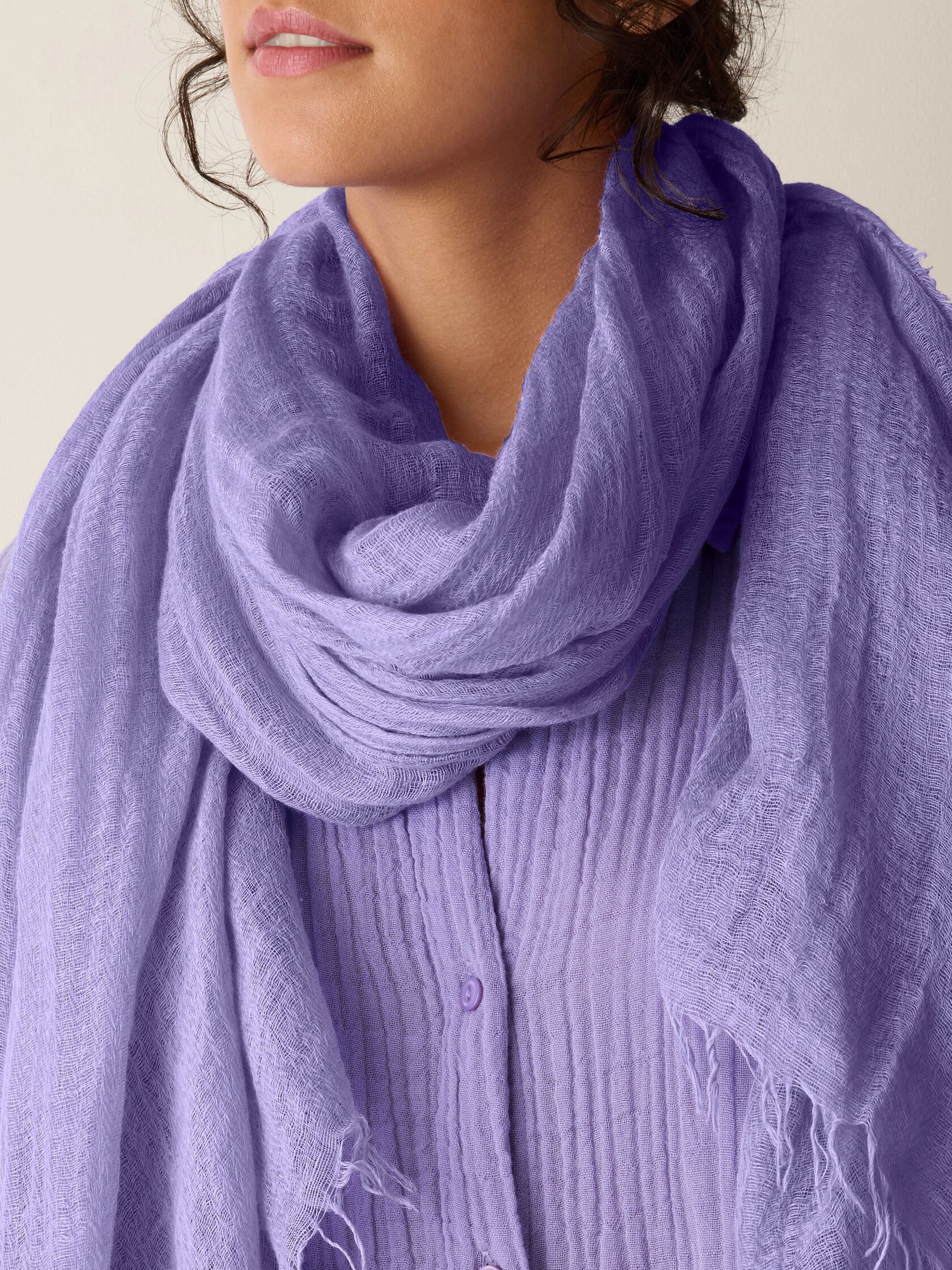 Textured Linen Blend Scarf