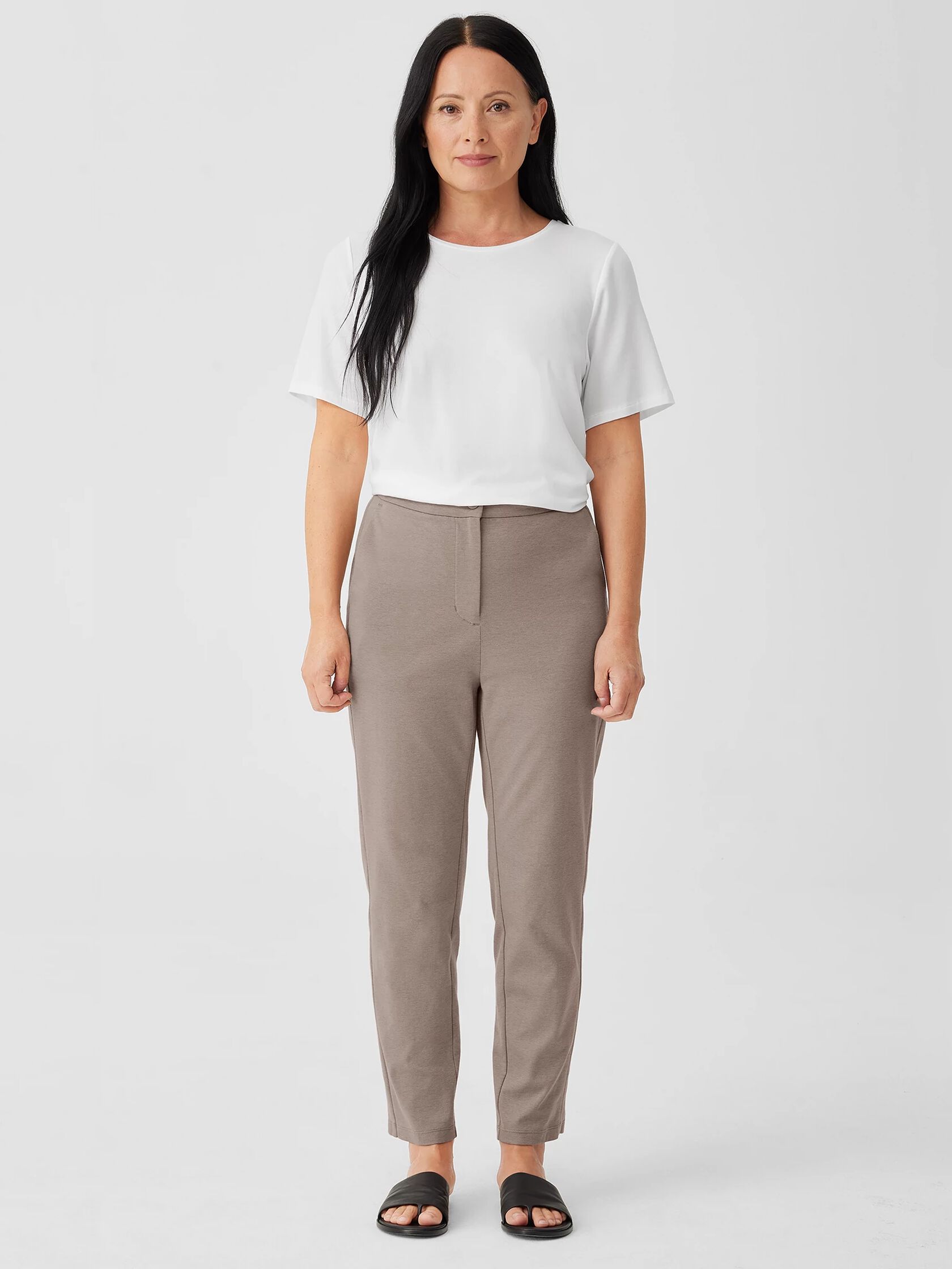 Cotton Ponte Slim Pant