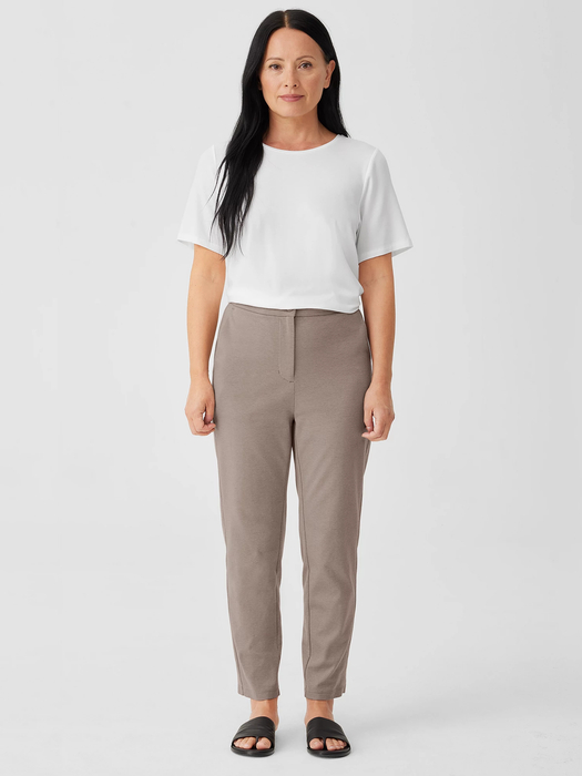 Cotton Ponte Slim Pant