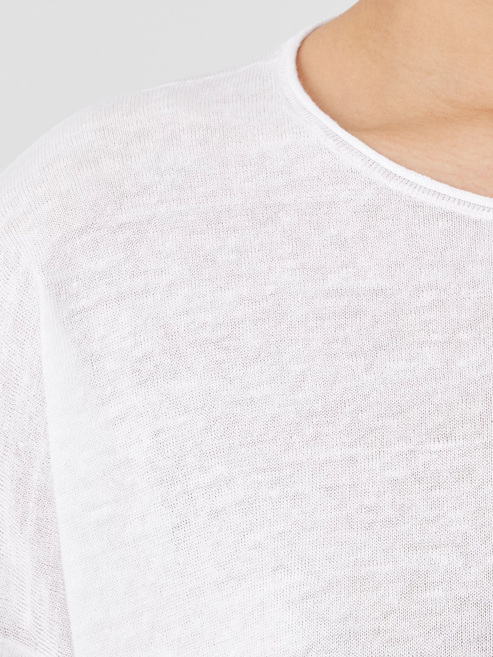 Organic Linen Cotton Jersey Crew Neck Top