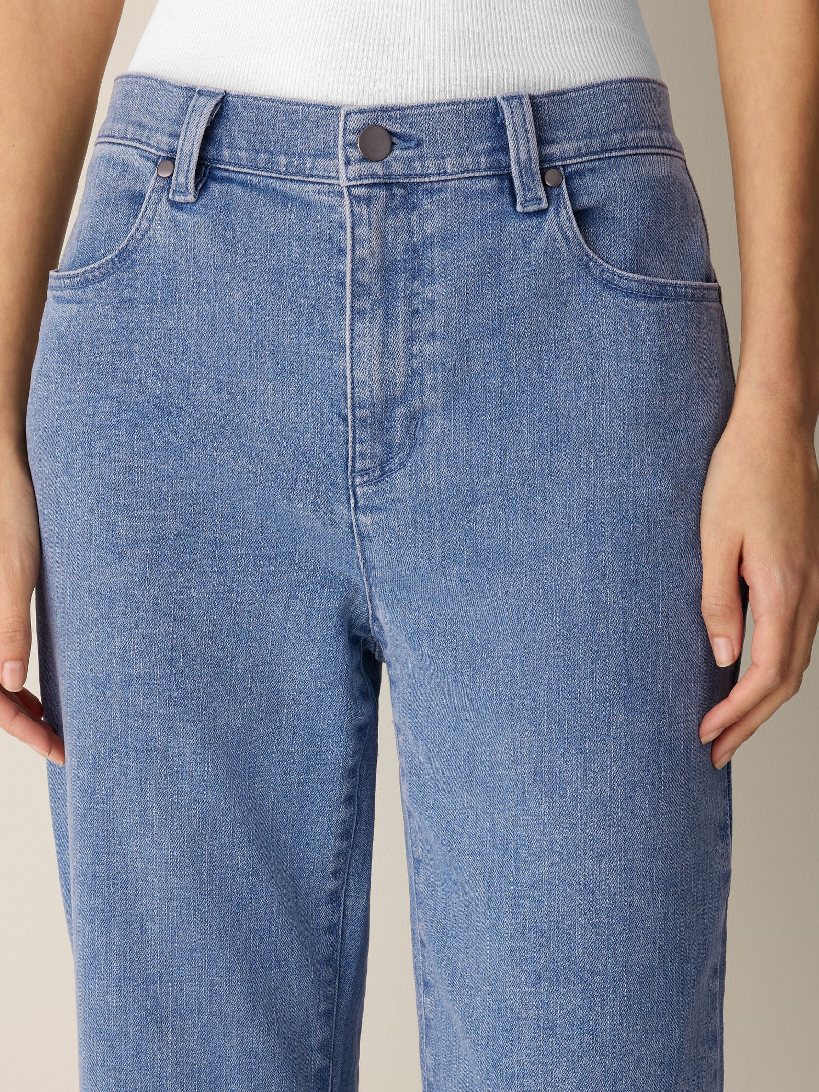 Cotton Stretch Denim Straight Jean