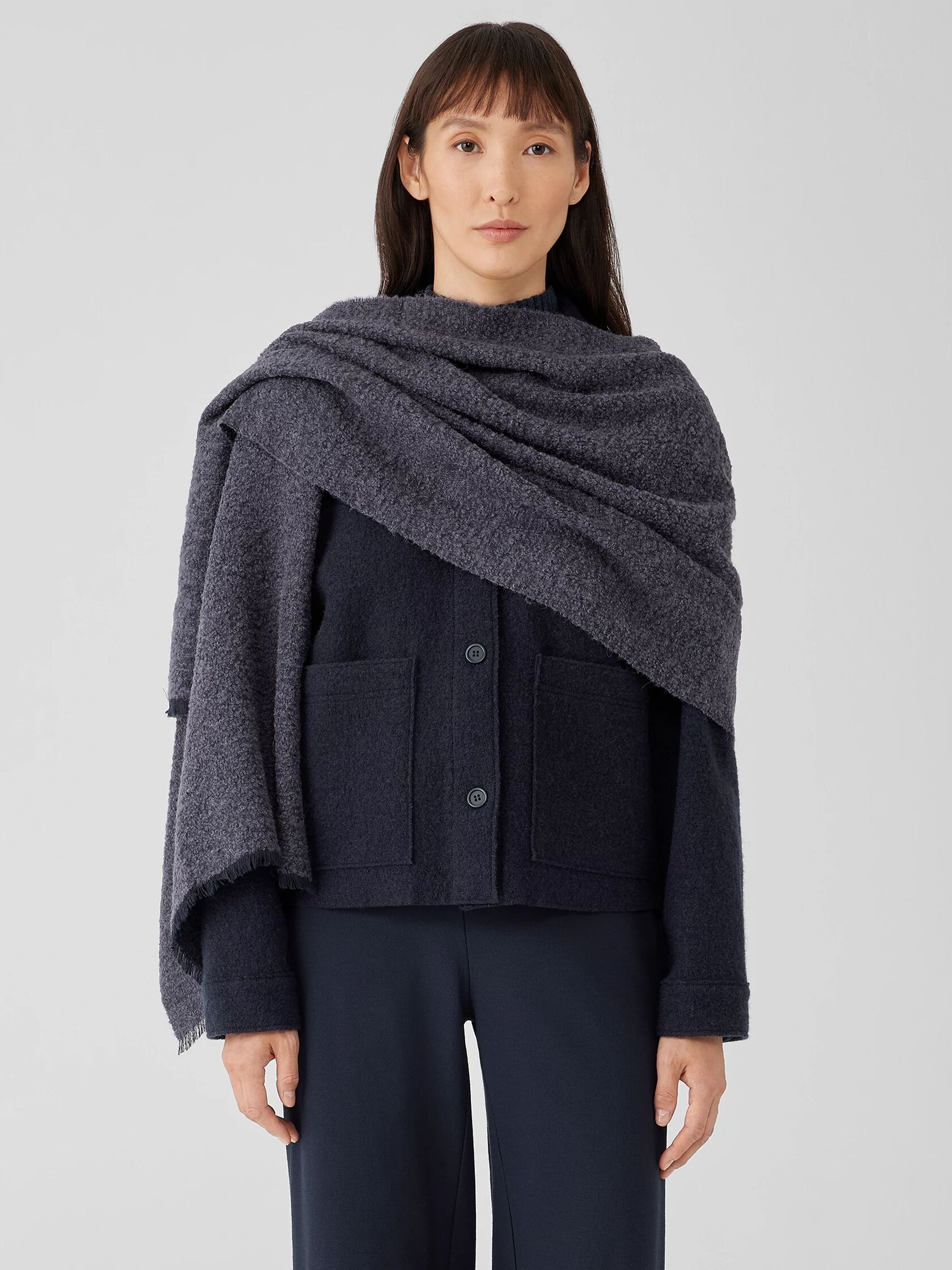 Fluffy Boucle Scarf