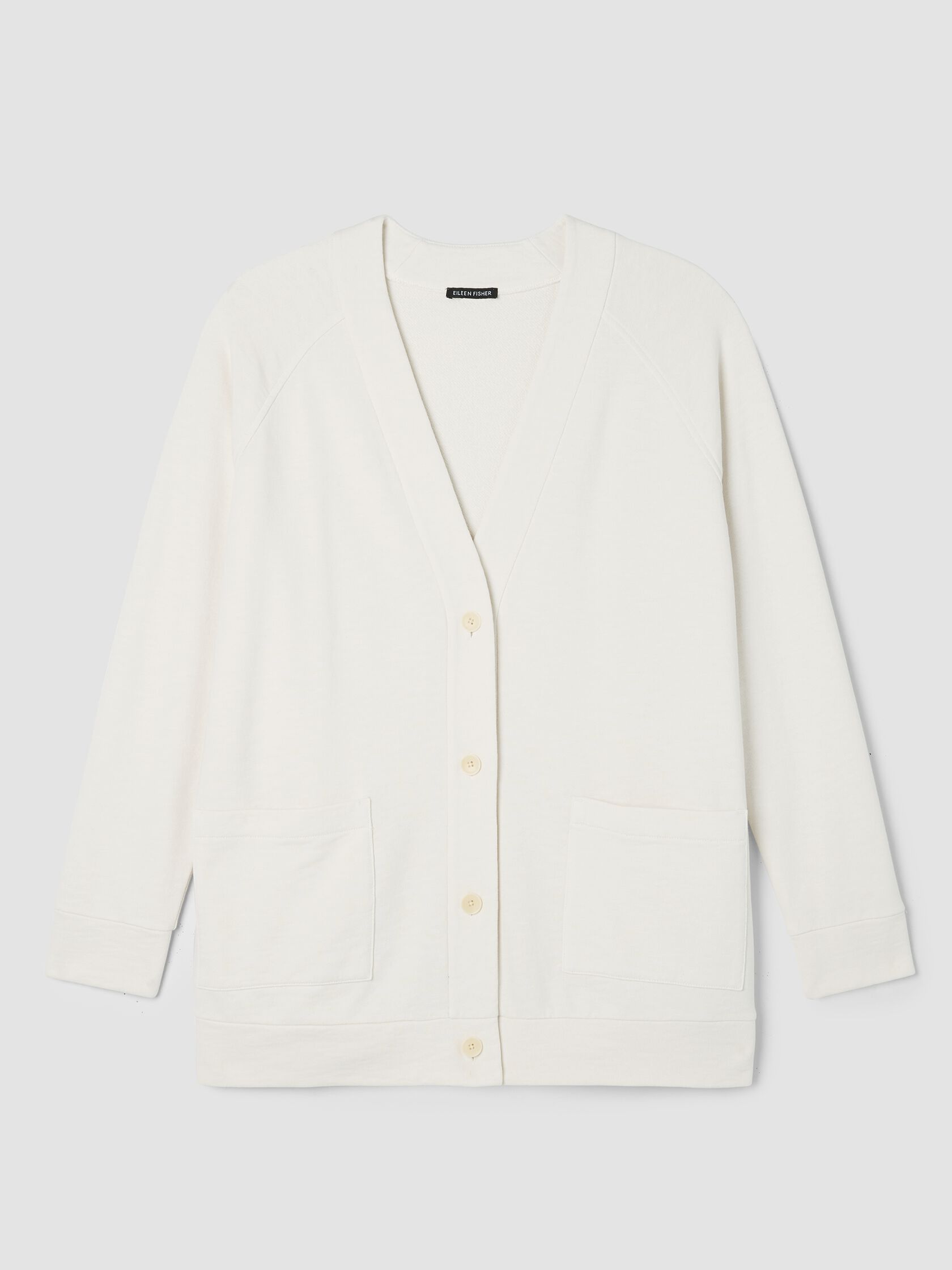 Garment-Dyed Terry Long Cardigan