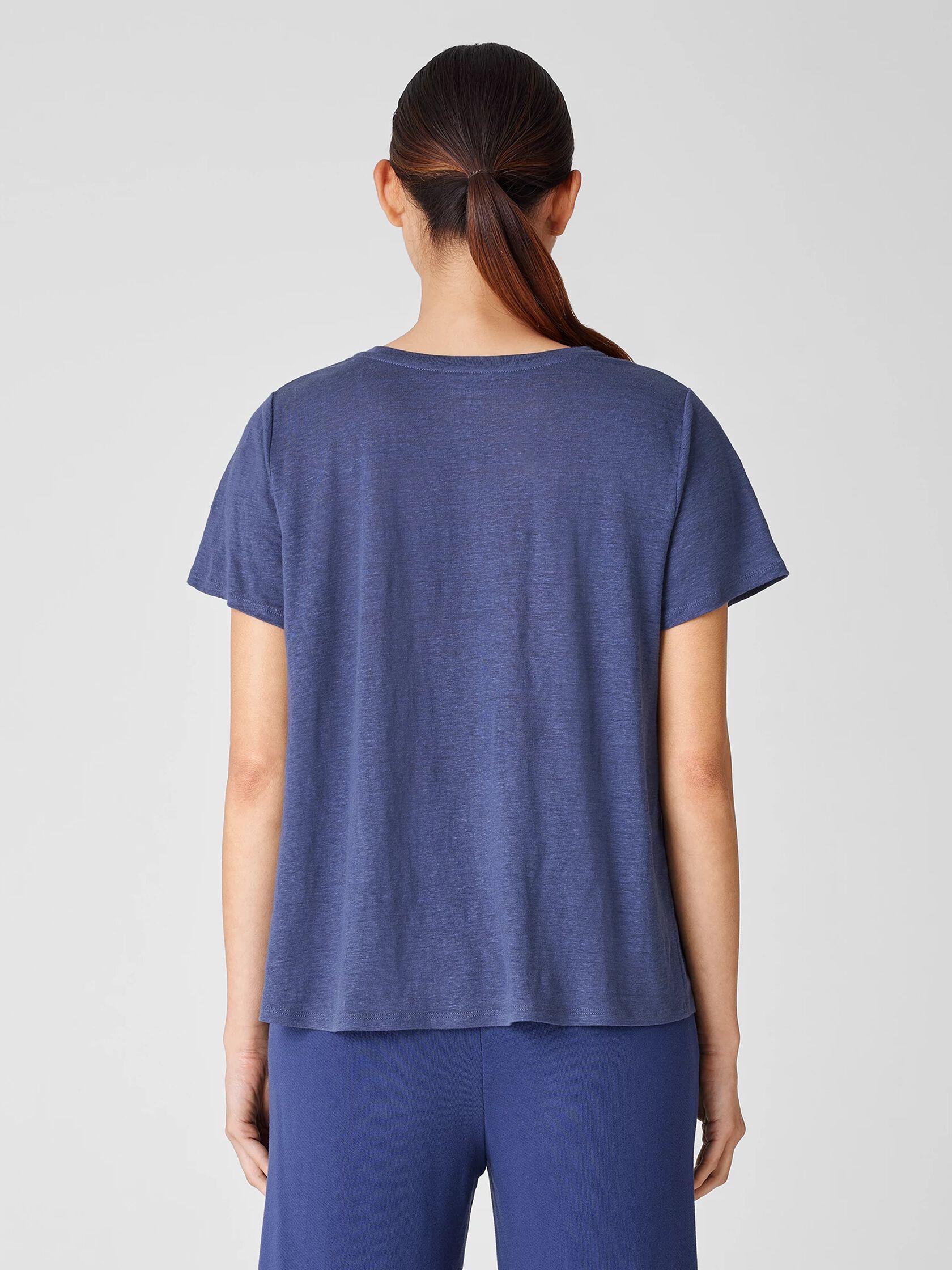 Organic Linen Jersey Crew Neck Tee