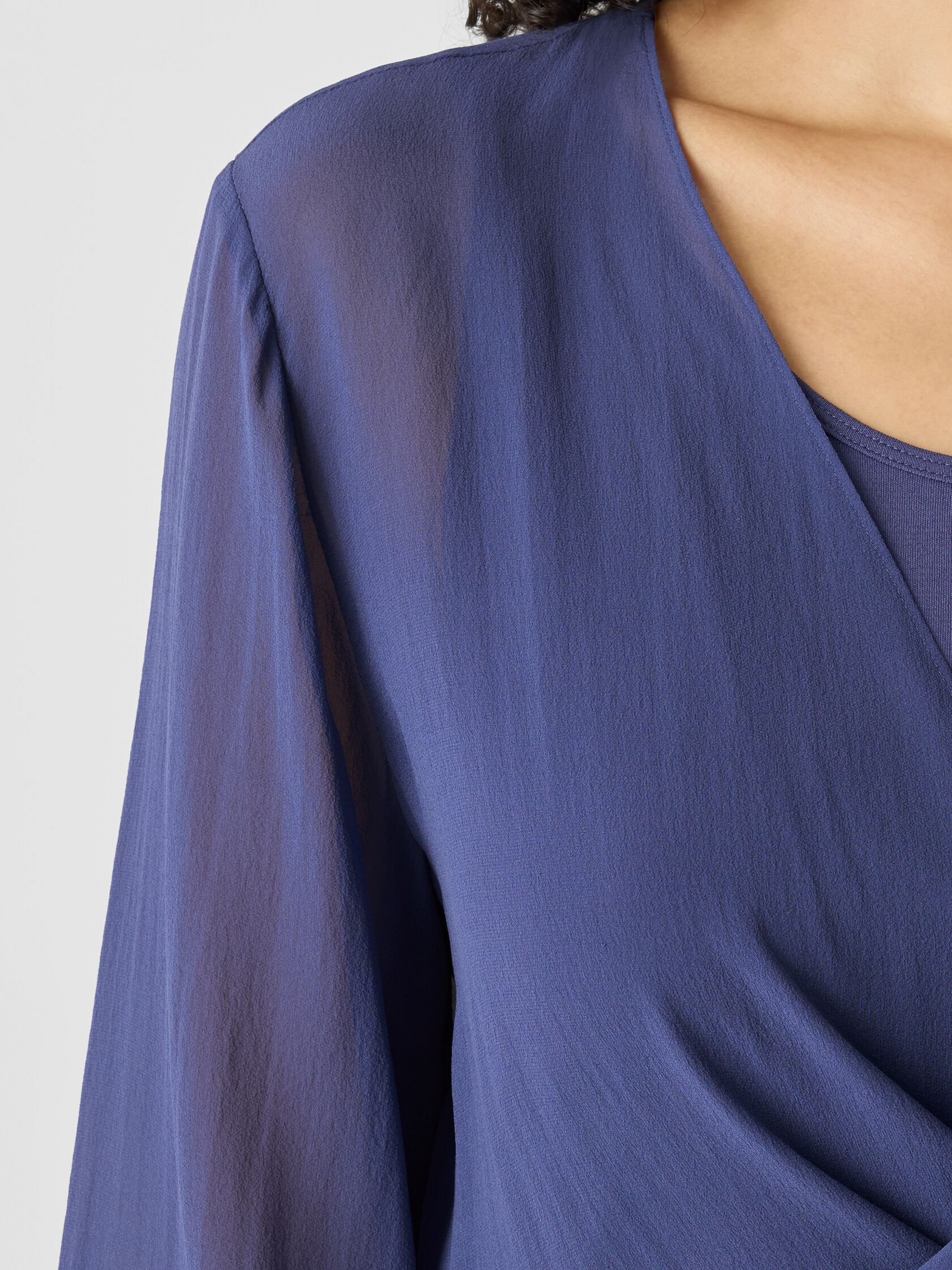 Sheer Silk Georgette Tie Jacket