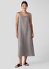 Washed Organic Linen Délavé Square Neck Dress