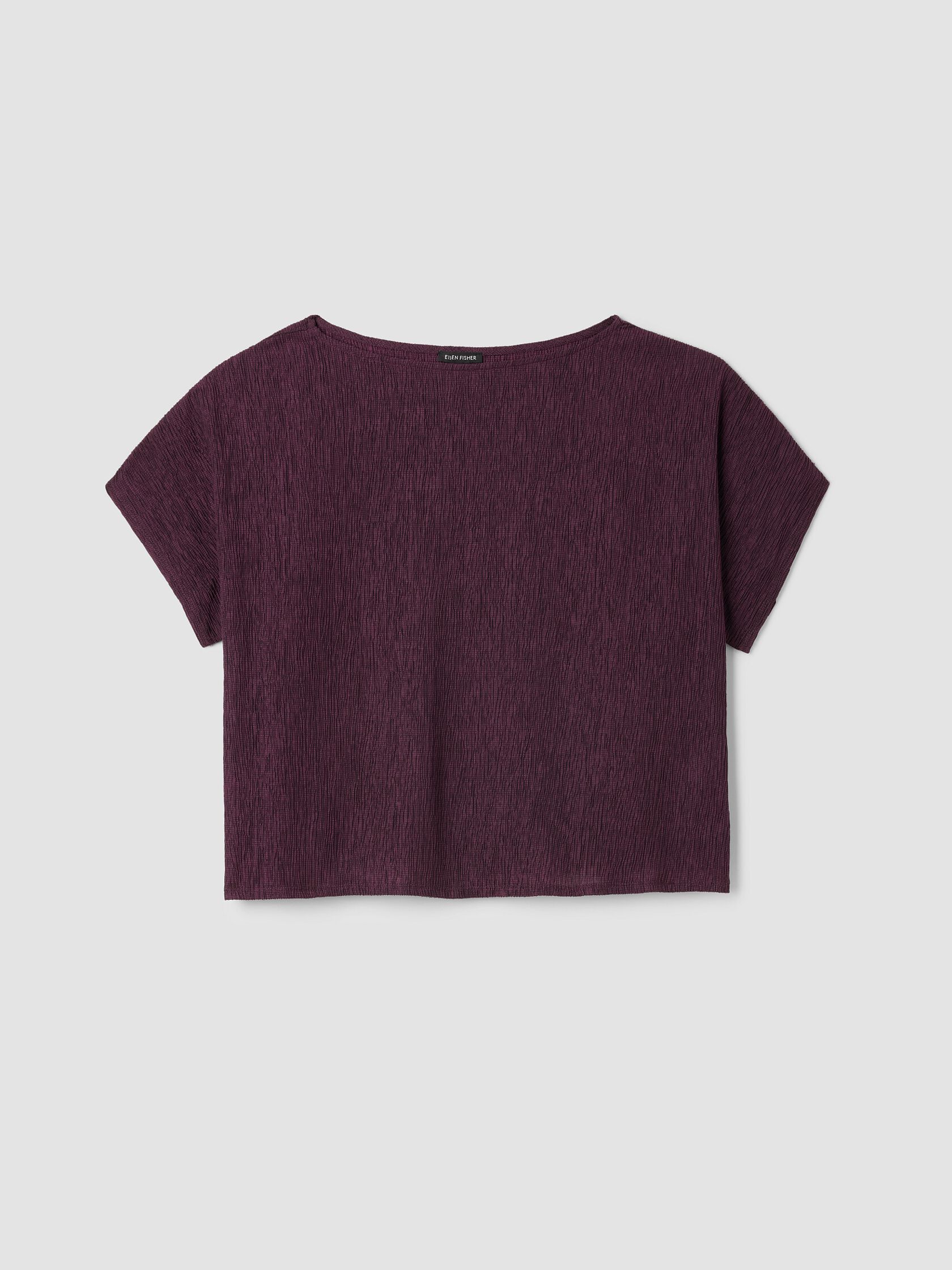Woven Plissé Dolman Sleeve Top