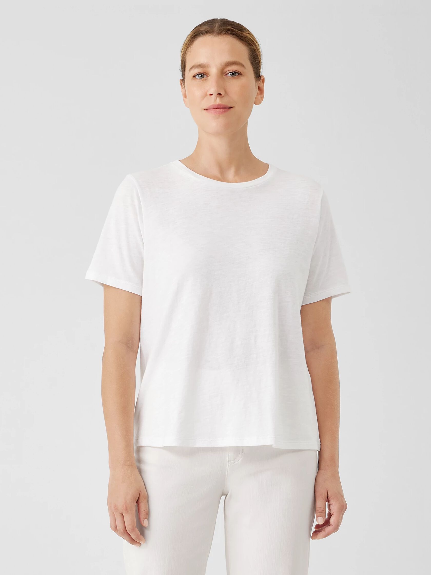 Organic Cotton Slub Crew Neck Tee