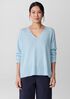 Organic Linen Cotton Slub V-Neck Top