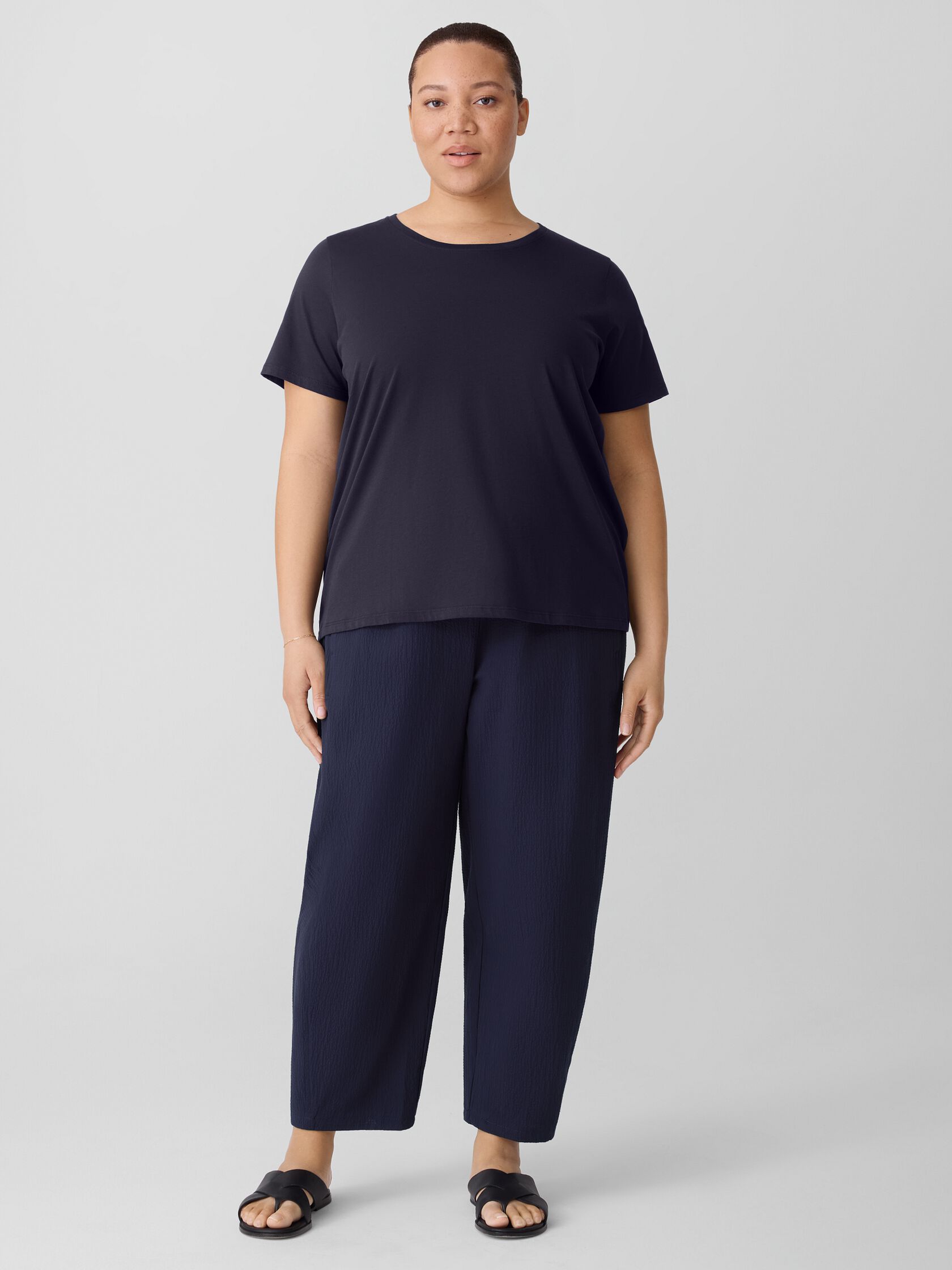 Organic Pima Cotton Jersey Round Neck Tee