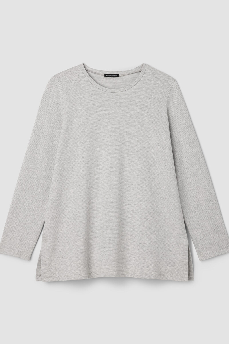 Striped Cozy Brushed Terry Long Top Striped Cozy Brushed Terry Long Top