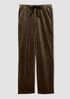 Cozy Velour Knit Wide-Leg Pant