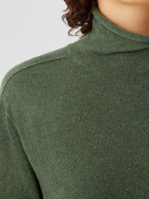 Italian Cashmere Turtleneck Long Top