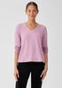 Organic Cotton Slub V-Neck Top