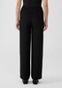 Silk Double Crepe Wide-Leg Pant