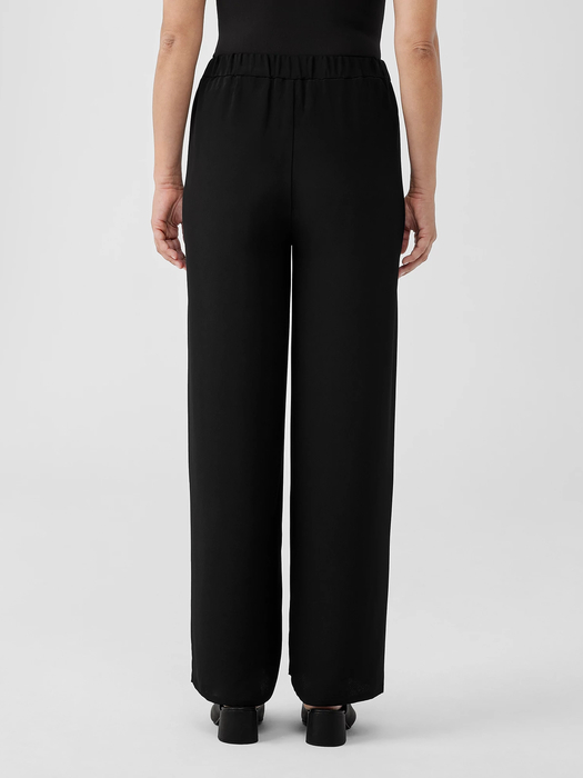 Silk Double Crepe Wide-Leg Pant