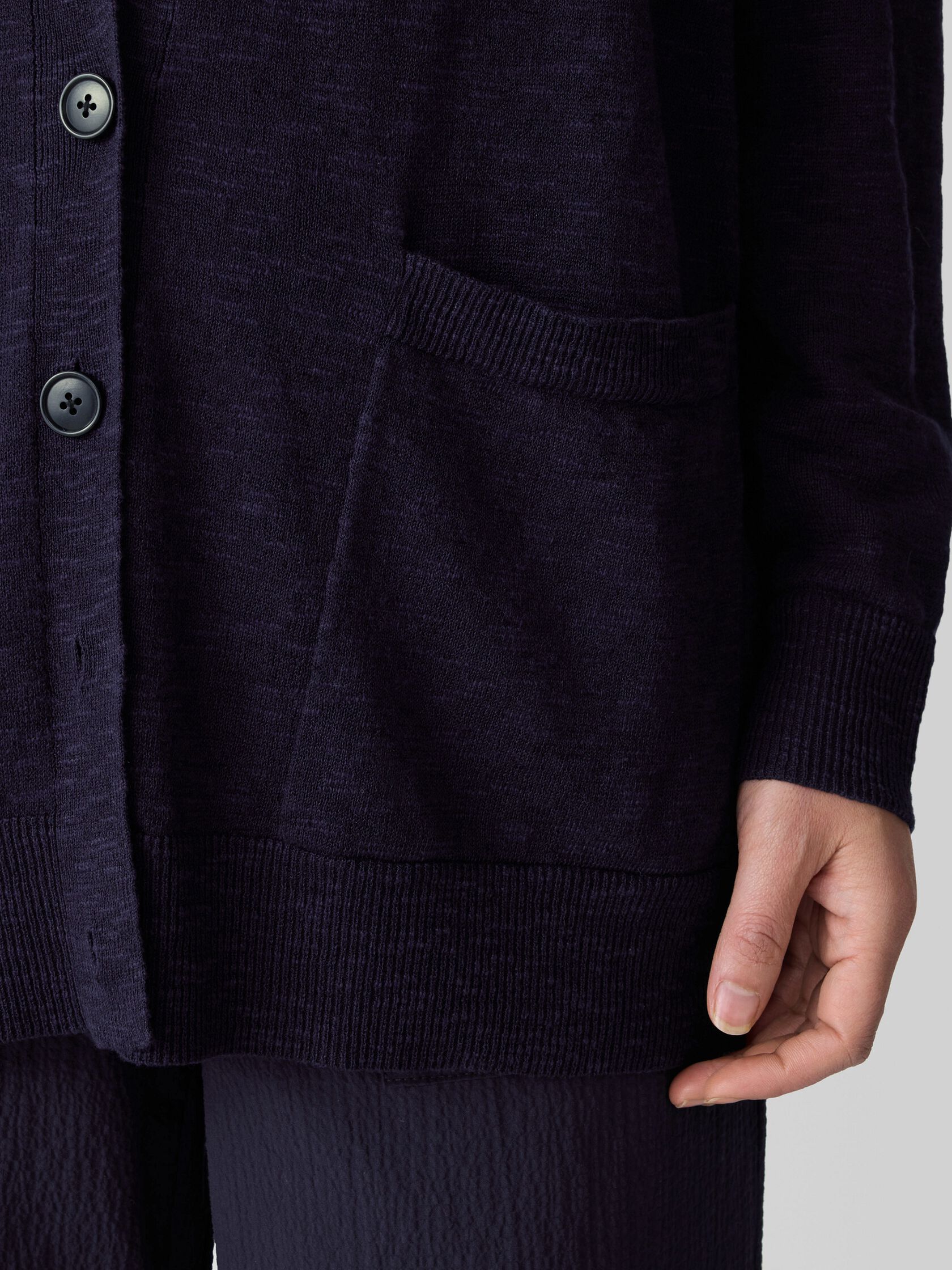 Organic Linen Cotton Slub Cardigan