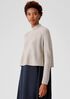 Merino Cropped Turtleneck Top in Regenerative Wool