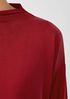Sueded Cupro Knit Funnel Neck Box-Top