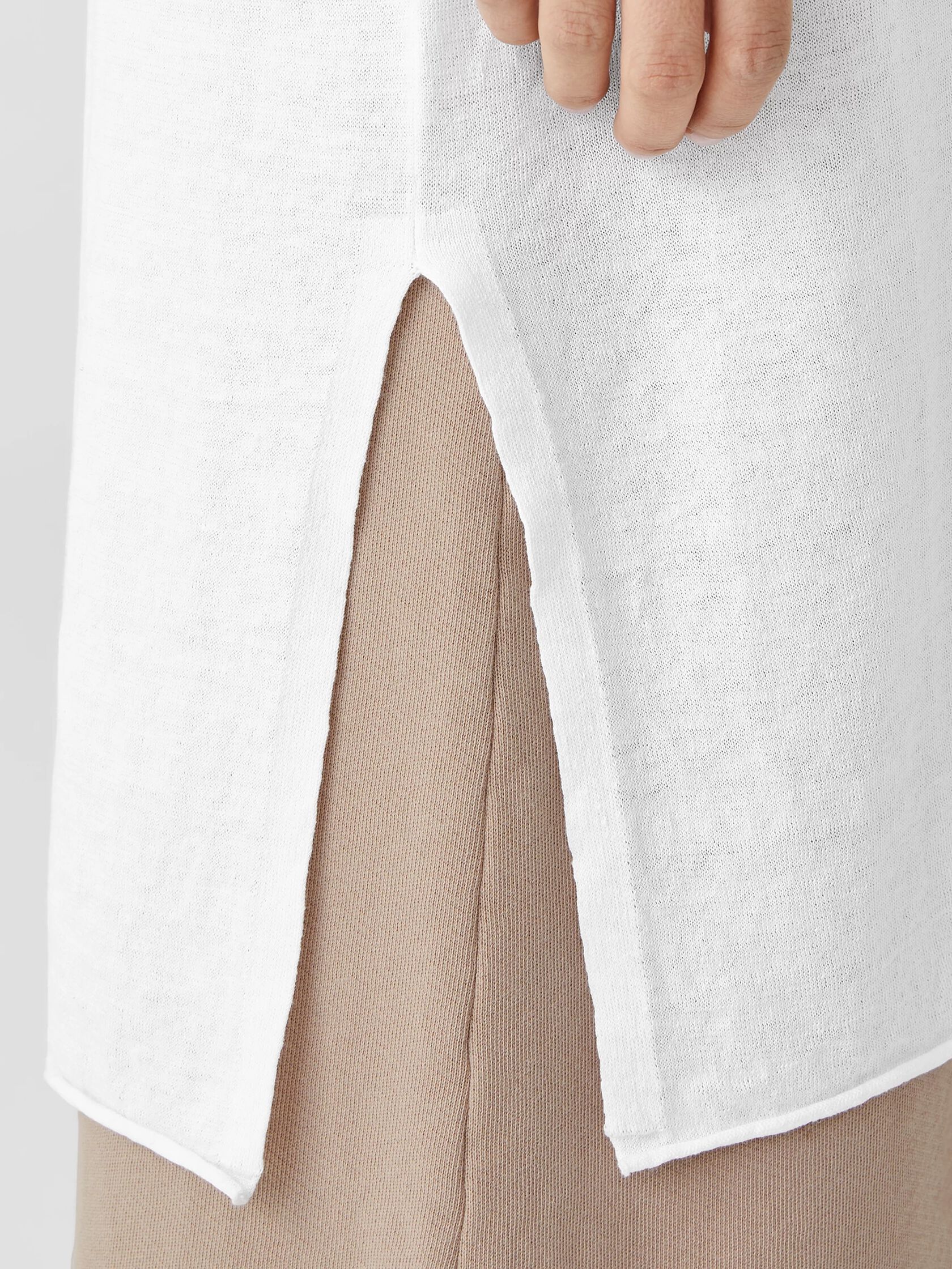 Organic Linen Cotton Jersey Long Cardigan