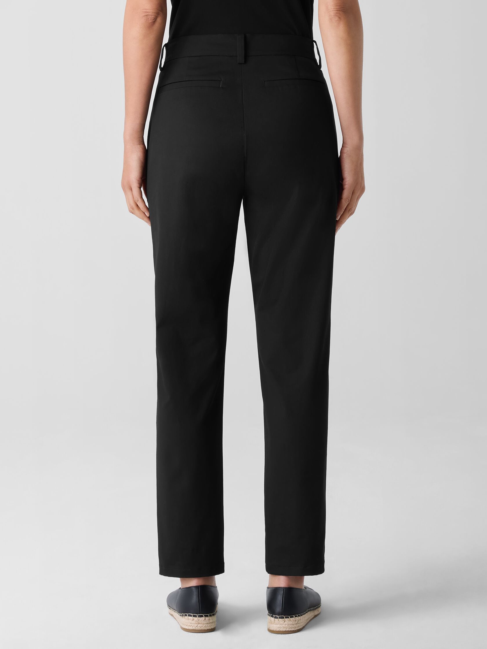 Stretch Cotton Twill Tapered Trouser Pant