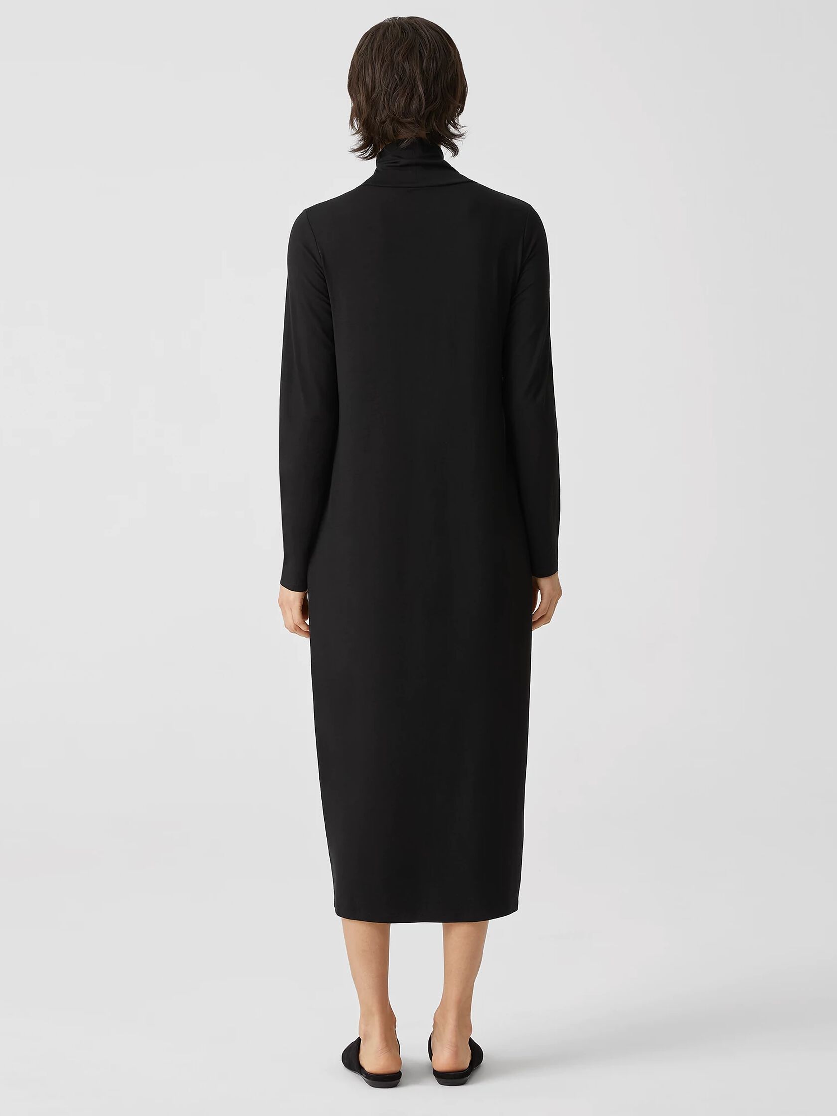 Fine Jersey Scrunch Neck Dress