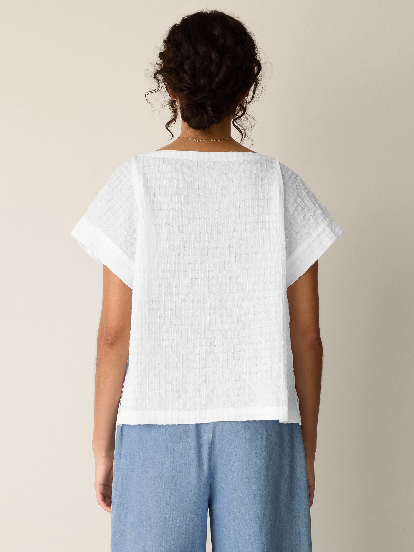 Organic Cotton Voile Box Square Top