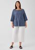 Airy Organic Cotton Twill Bateau Neck Top