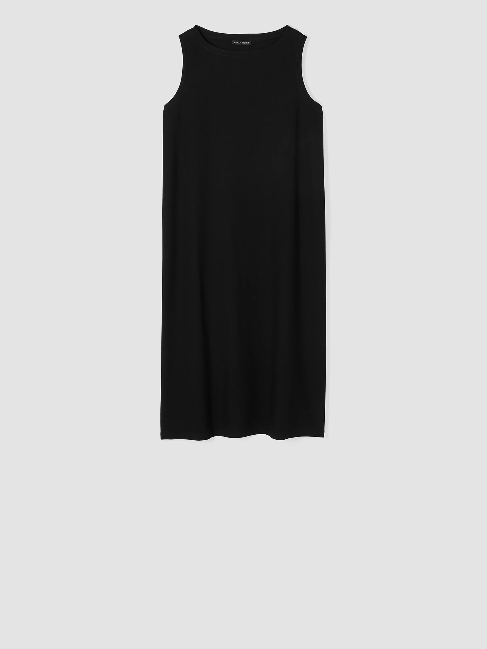 Washable Stretch Crepe Bateau Neck Dress