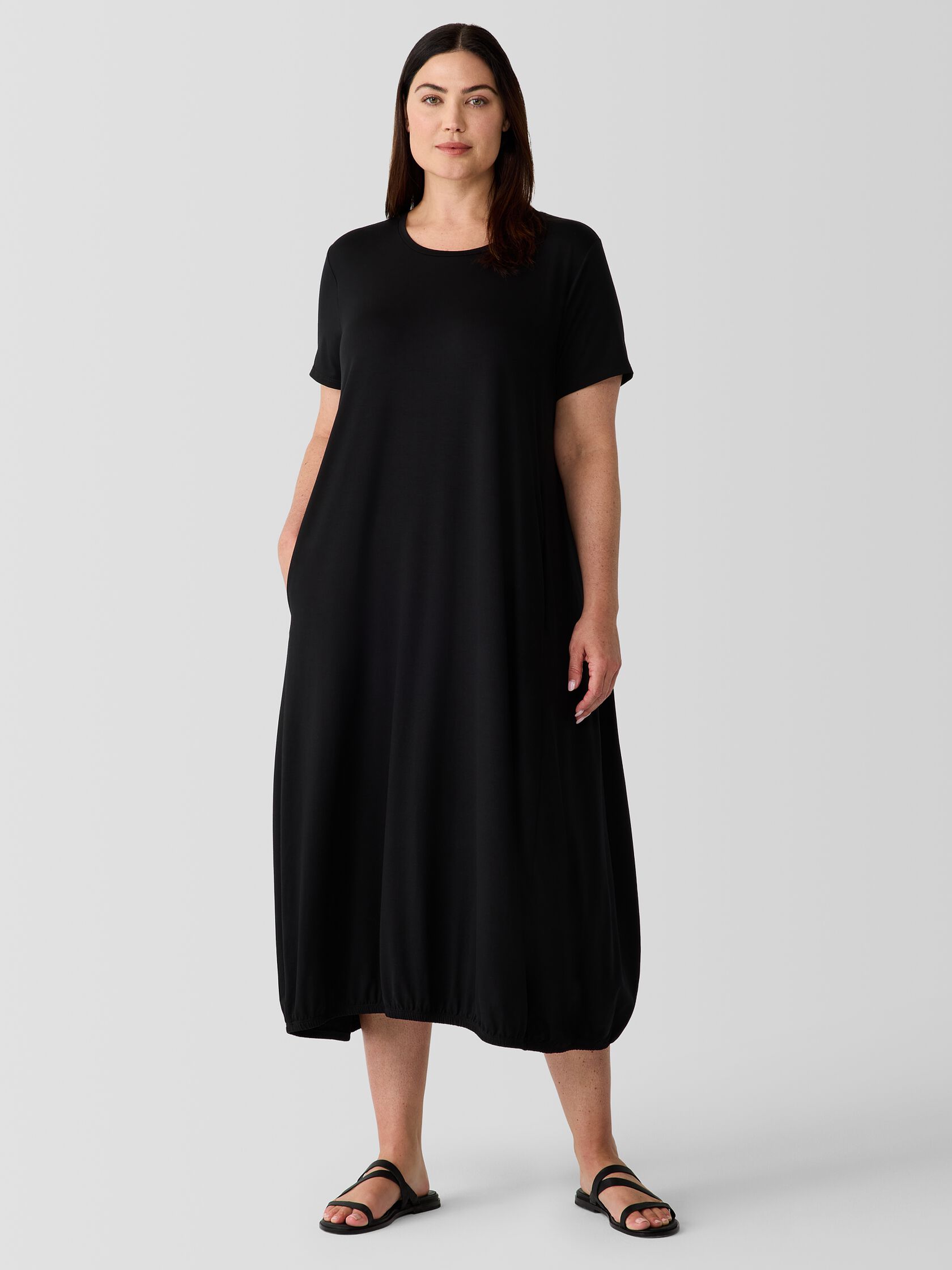 Fine Jersey Lantern Dress