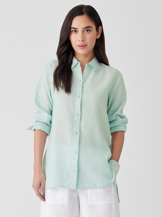 Handkerchief Linen Classic Collar Shirt