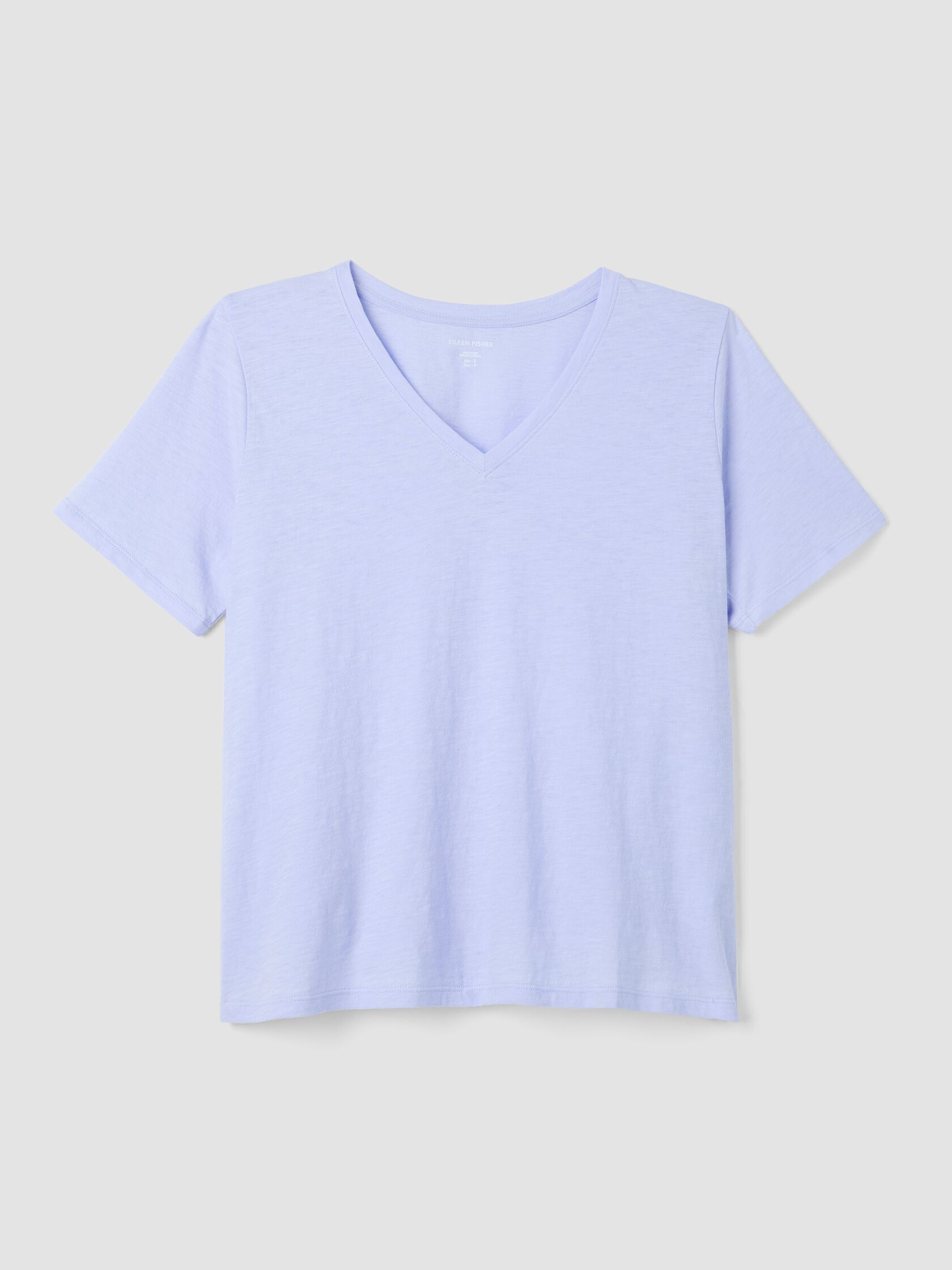 Organic Cotton Slubby Jersey V-Neck Tee