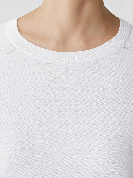 Organic Linen Cotton Raglan-Sleeve Top