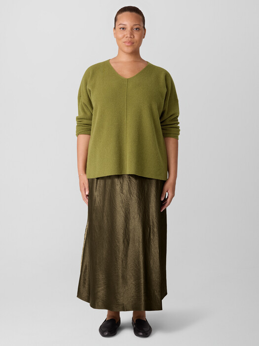 Textured Satin Slip Skirt