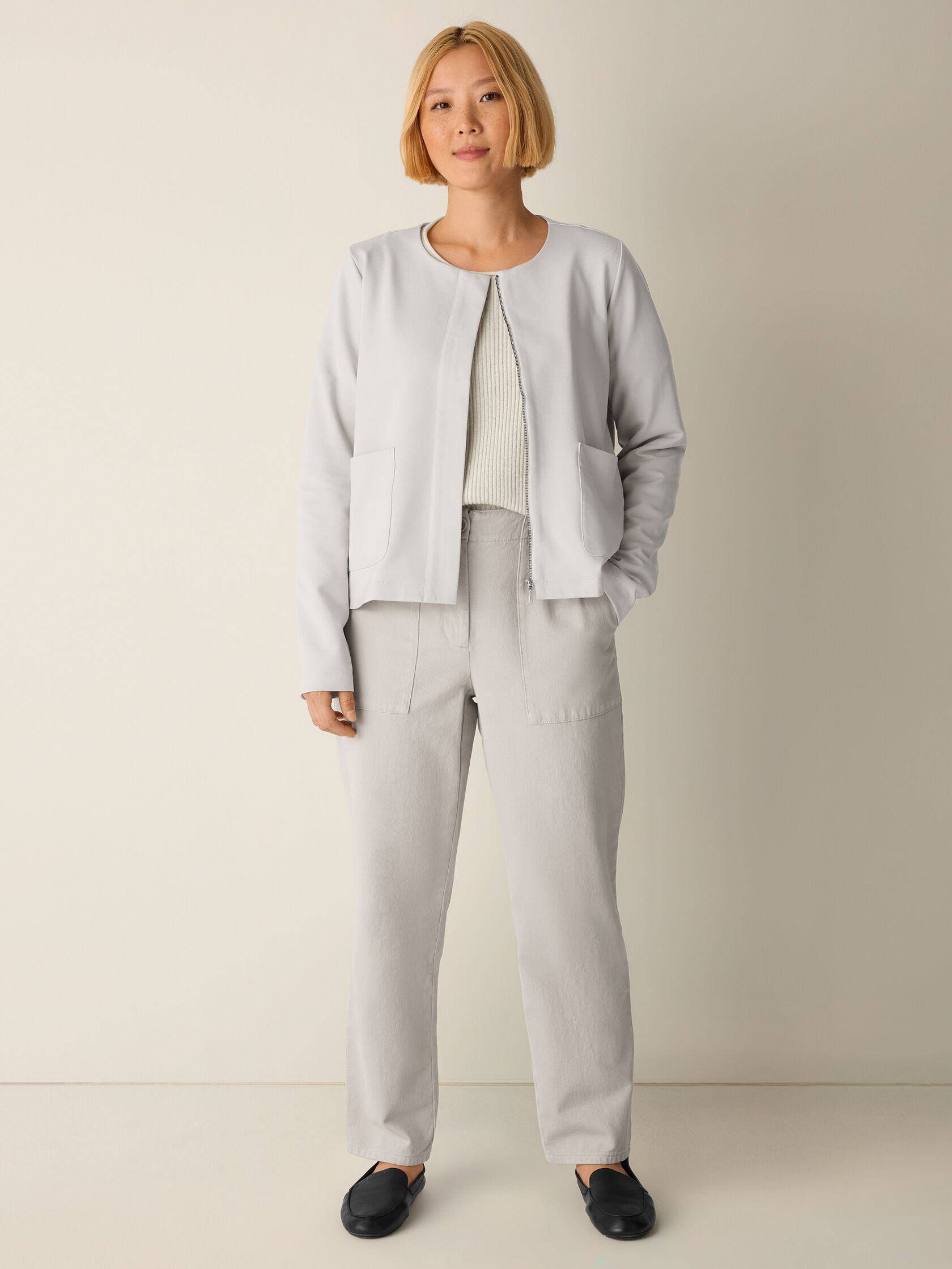 Garment-Dyed Utility Cotton Tapered Pant