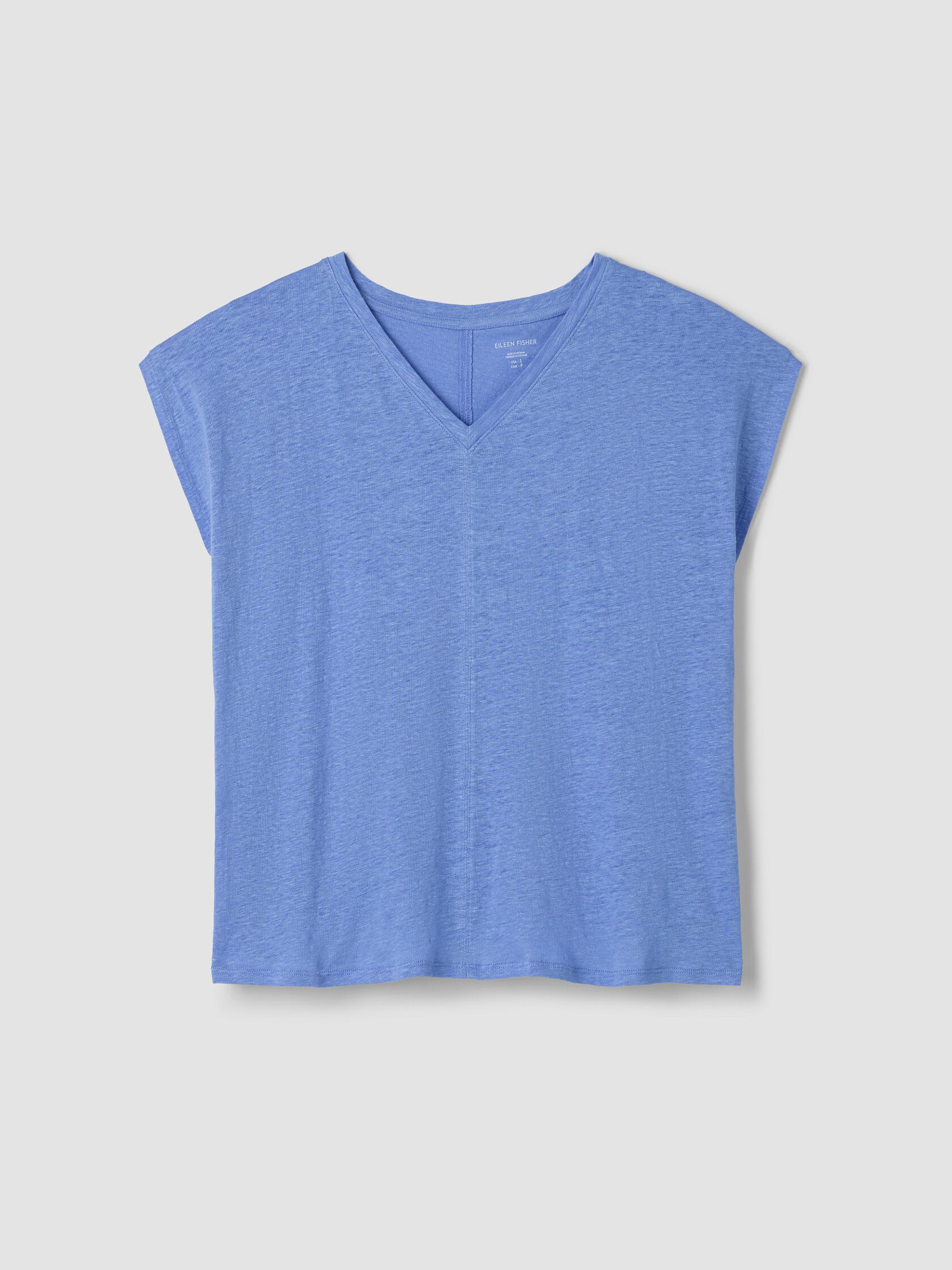 Organic Linen Jersey V-Neck Tee