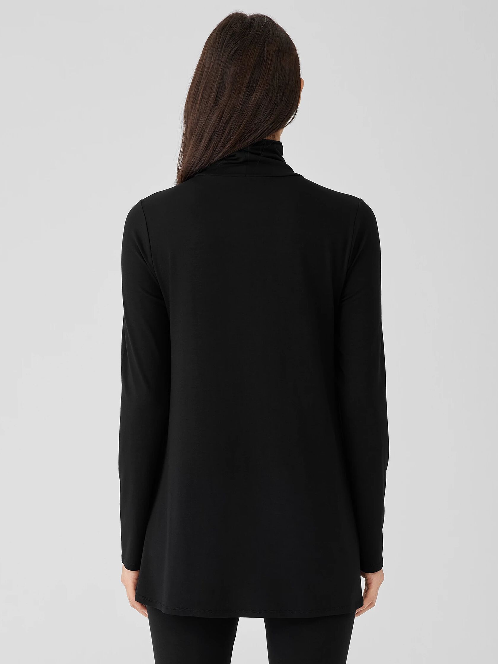 Fine Jersey Scrunch Neck Long Top