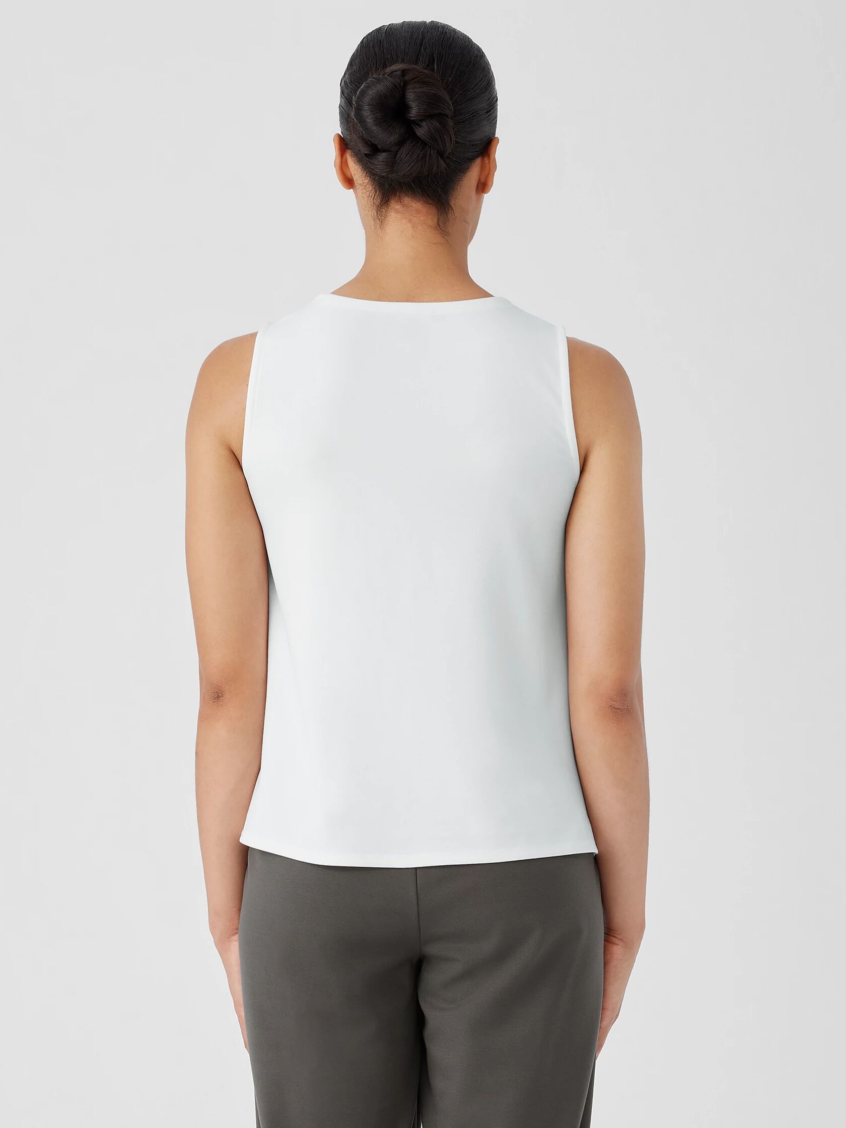 Washable Flex Ponte Round Neck Tank