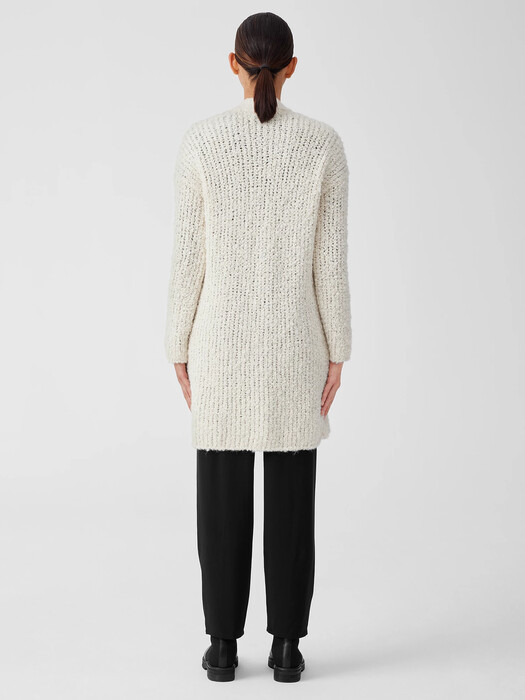 Peruvian Alpaca Loop High Collar Cardigan