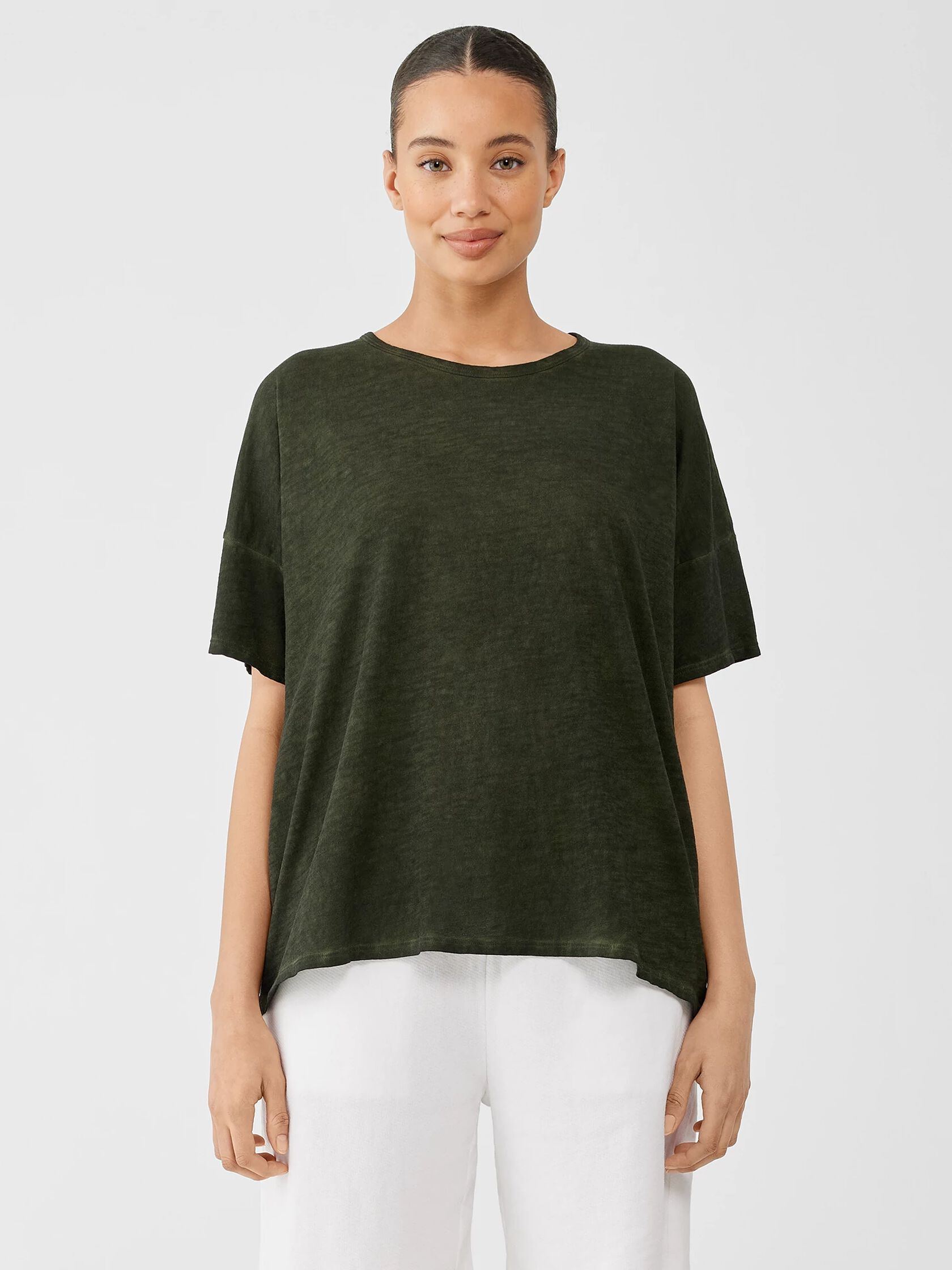 Organic Cotton Hazy Slub Crew Neck Tee