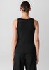 Organic Cotton Stretch Rib Scoop Neck Tank