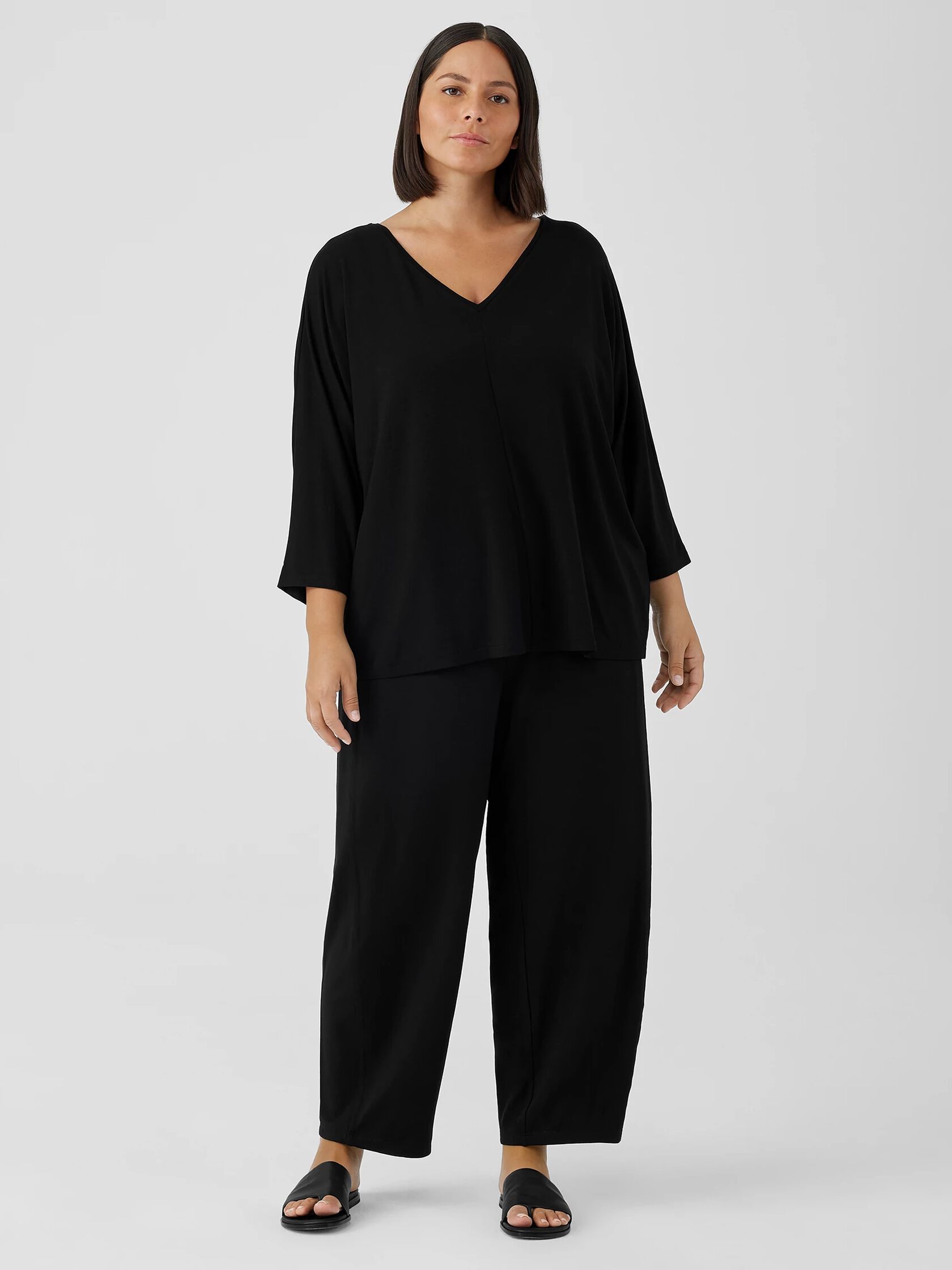 Fine Jersey Dolman-Sleeve Top