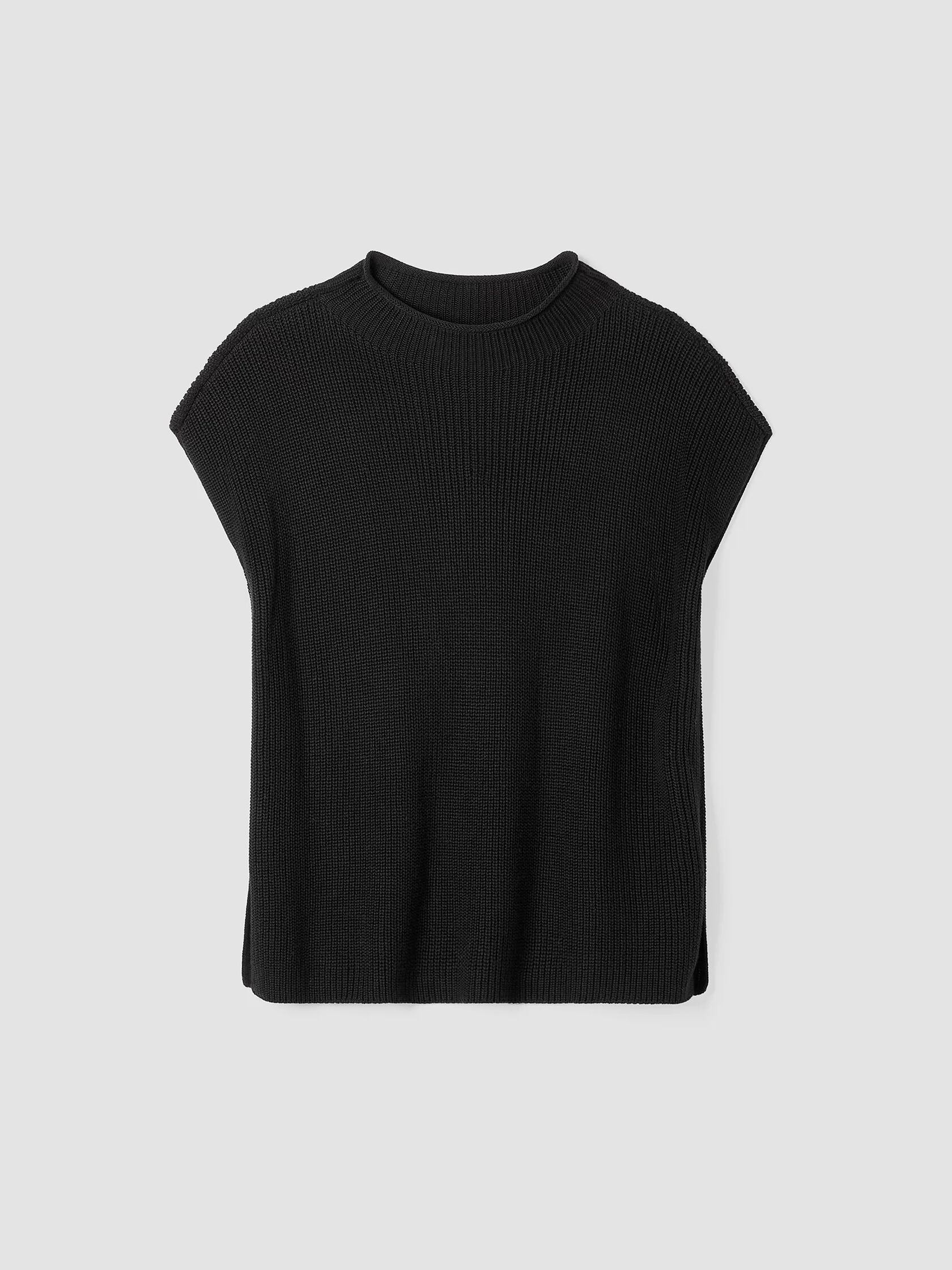 Peruvian Cotton Blend Funnel Neck Top