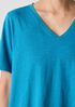 Organic Cotton Slubby Jersey V-Neck Tee