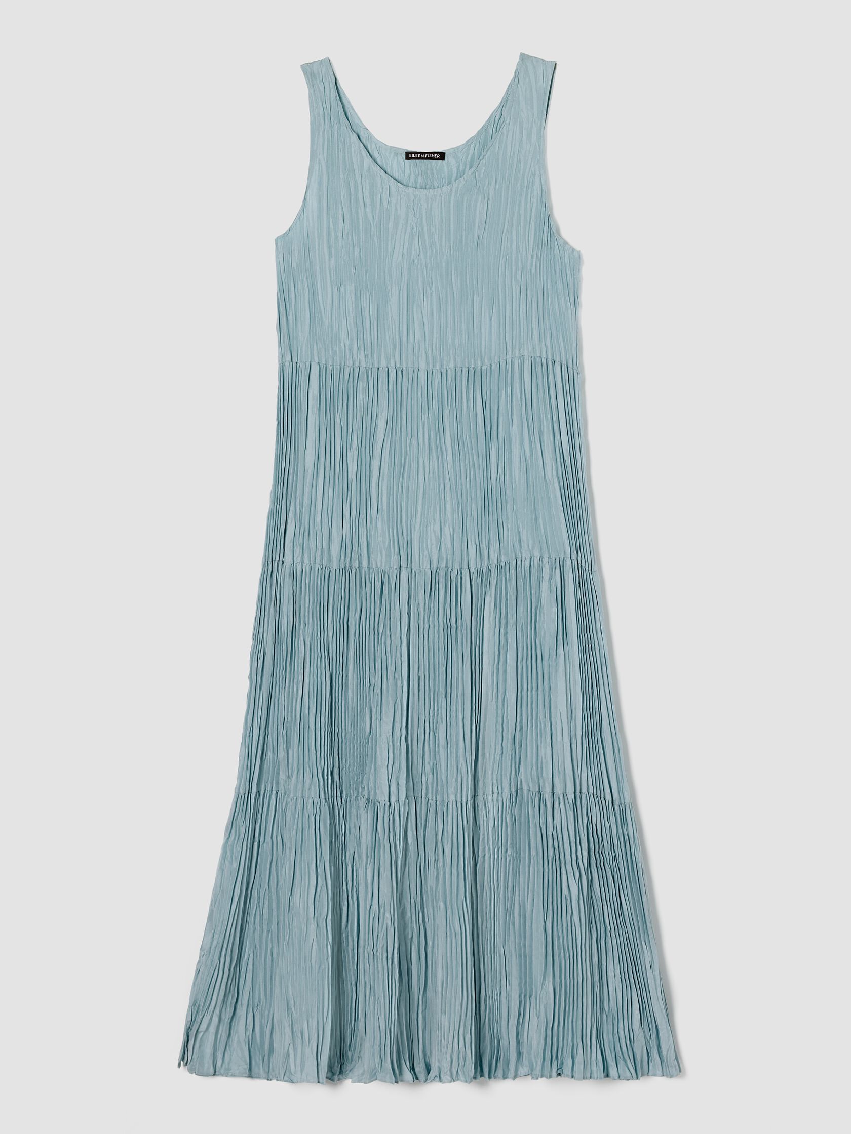 Crushed Silk Tiered Dress
