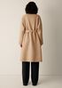 Lustrous Wool Drape Neck Coat