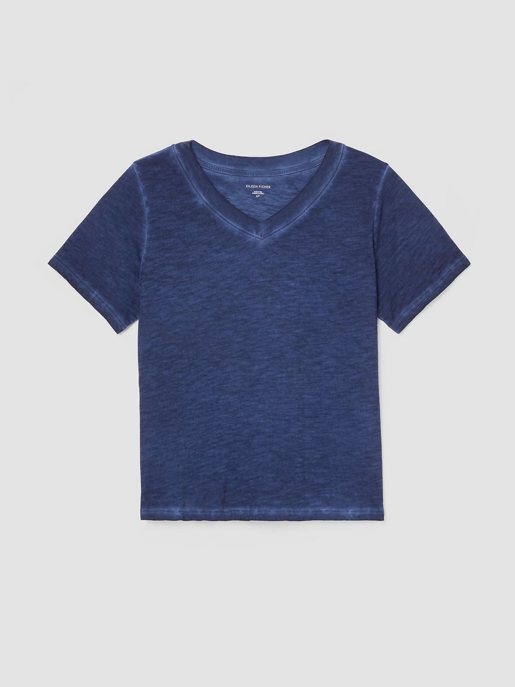 Organic Cotton Hazy Slub V-Neck Tee