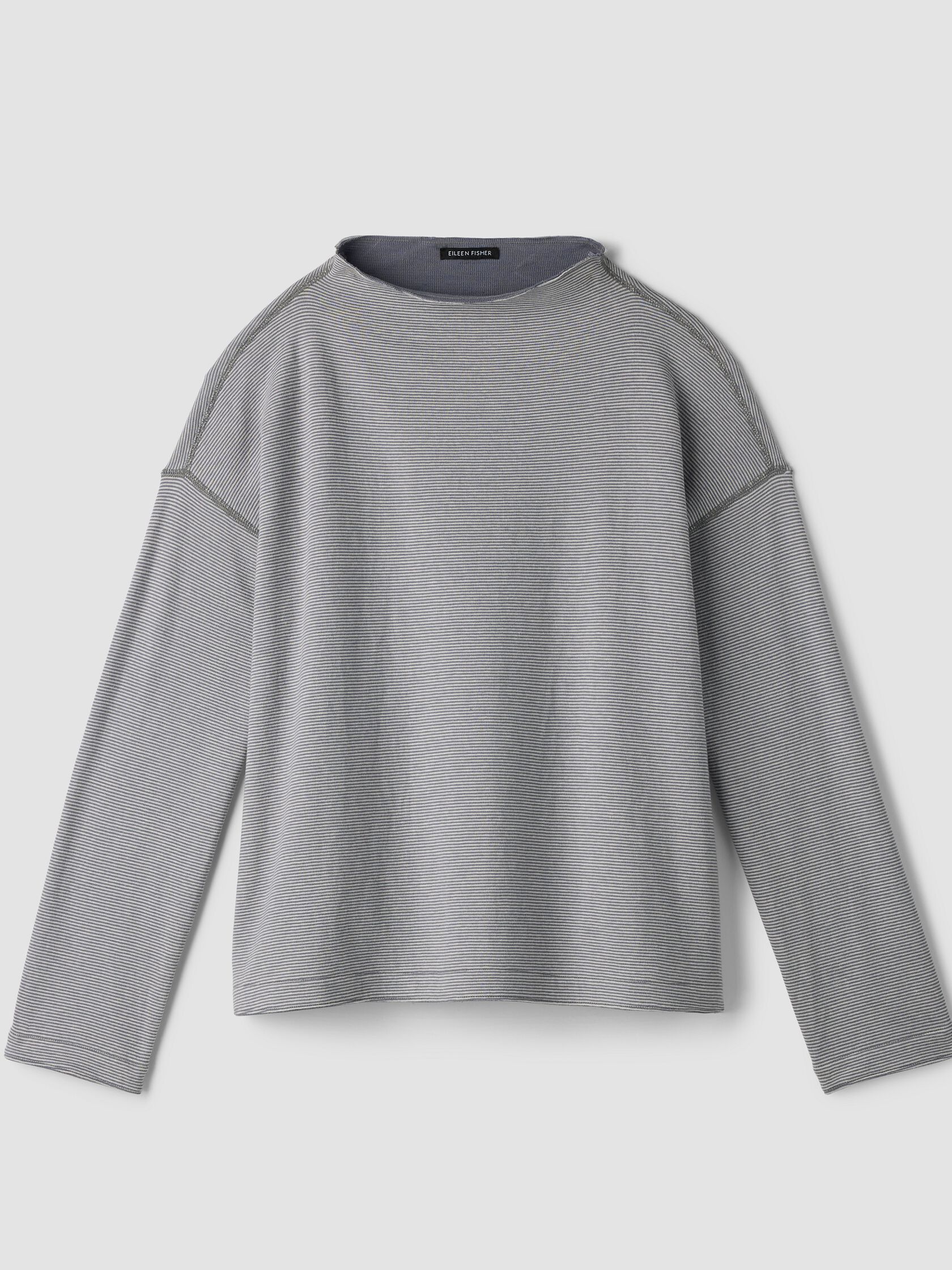 Doubleknit Organic Cotton Stripe Reversible Top